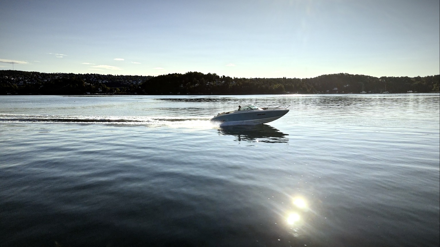 Approaching the Oslofjord islands on a calm summer day