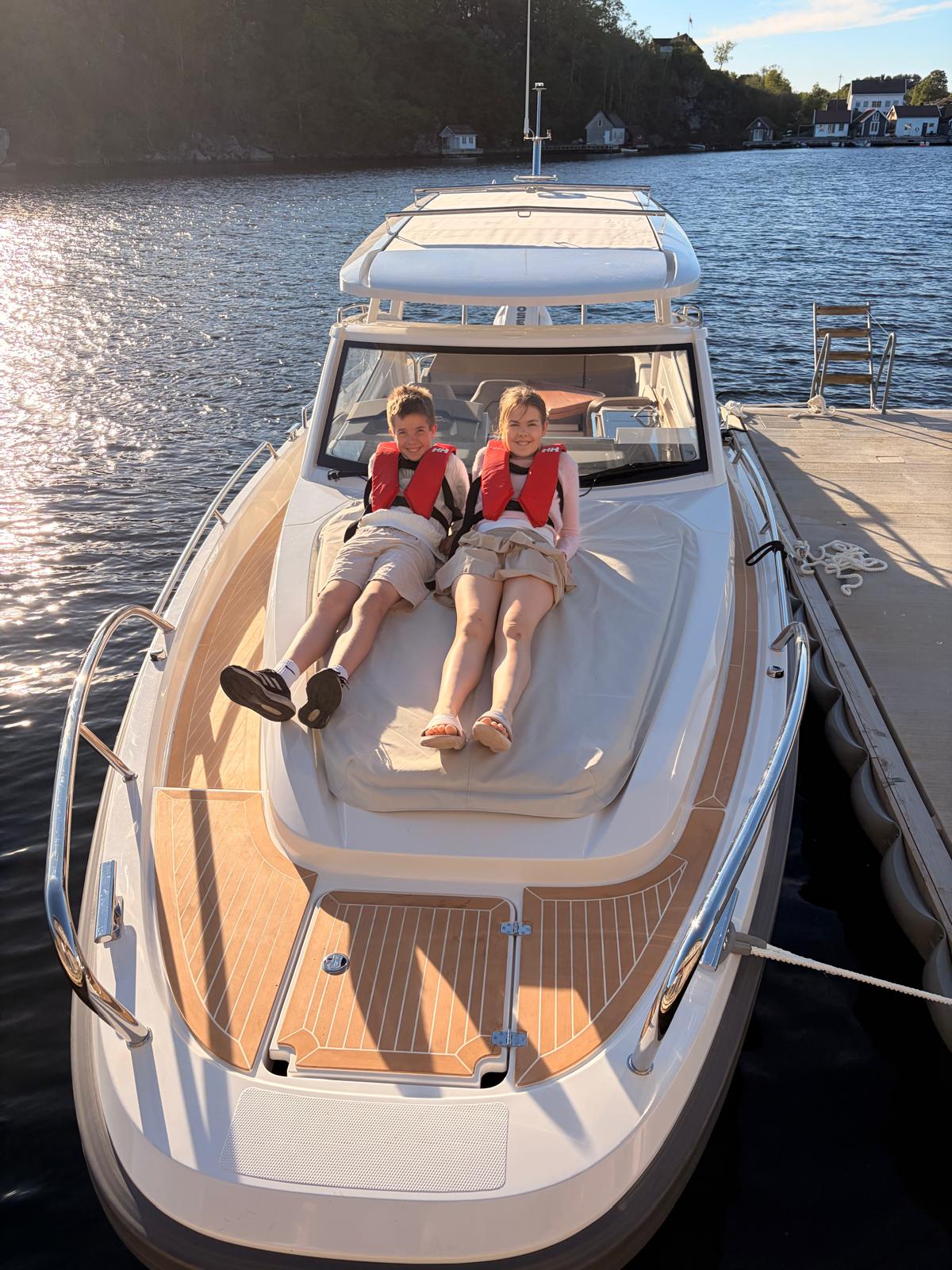 The bow sunpad — room to stretch out
